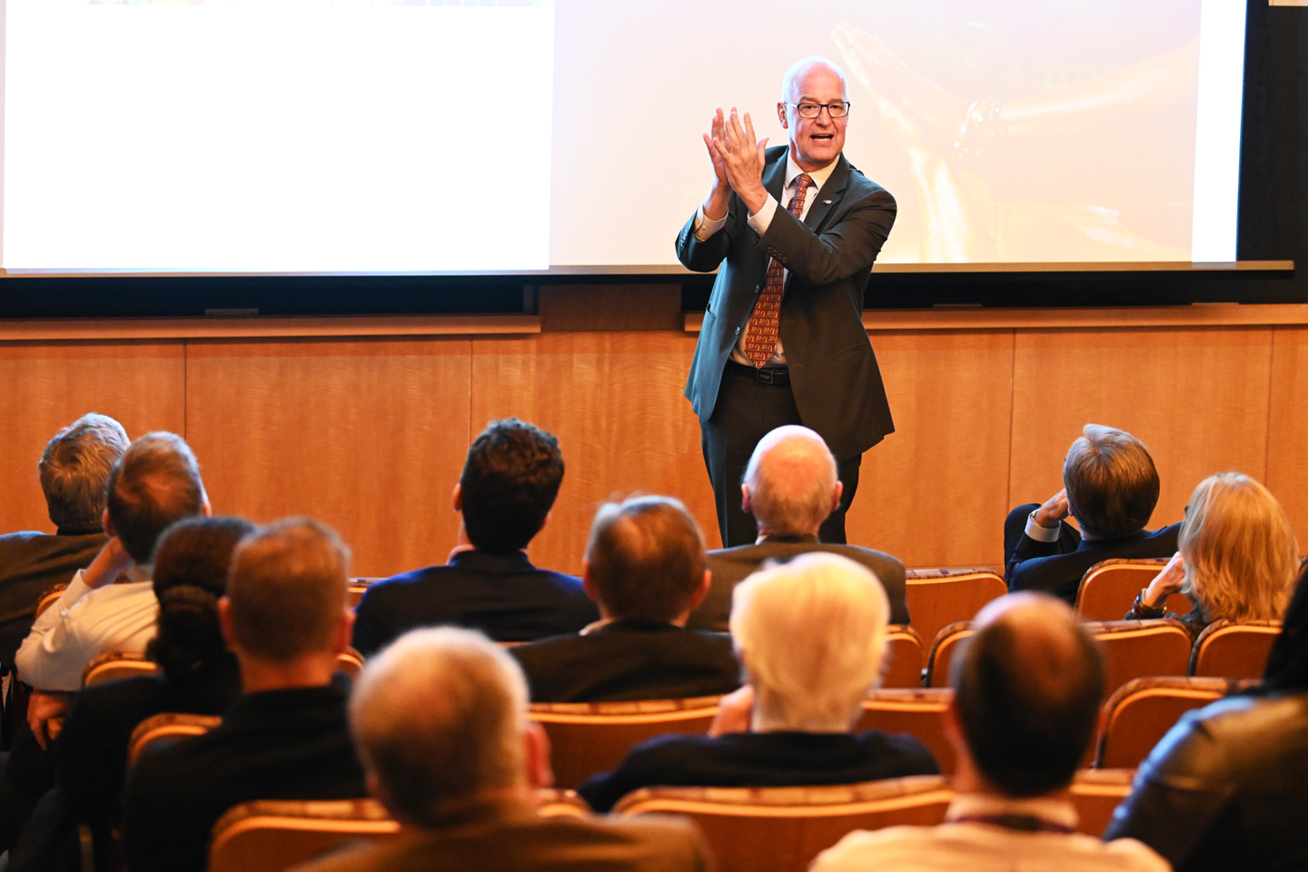 NYU President Andrew Hamilton Speaks at Research Day