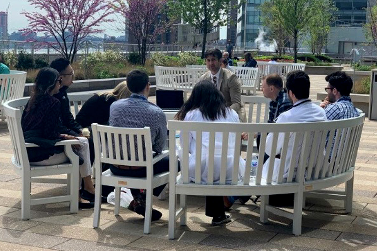 Residents Attend an Outside Lecture on the East River Riverfront