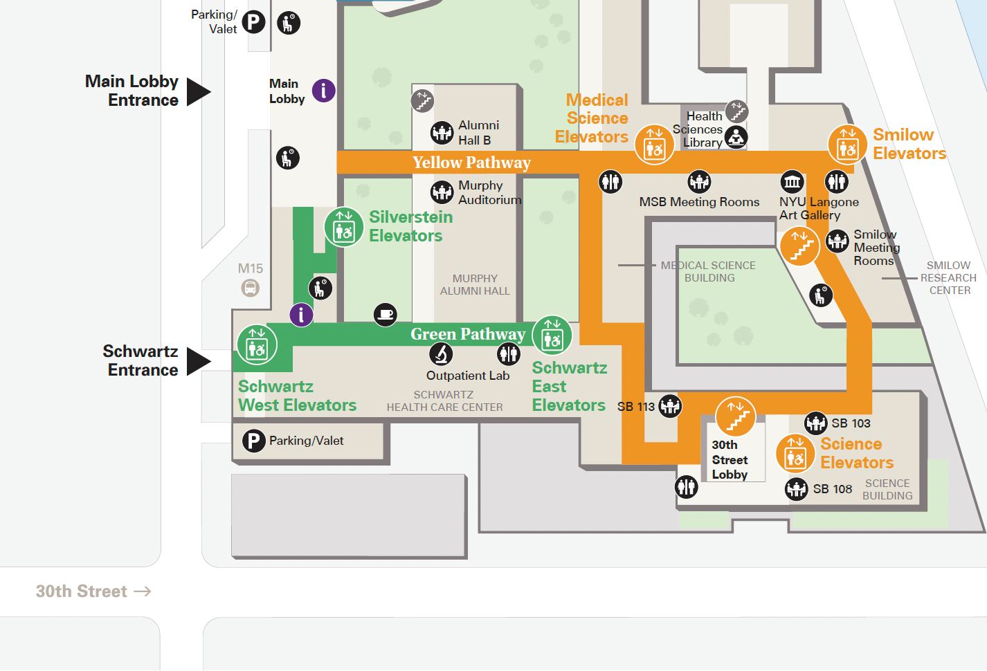 Map of Tisch campus