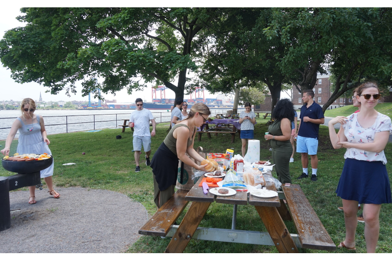 Lab Cookout on Governor's Island