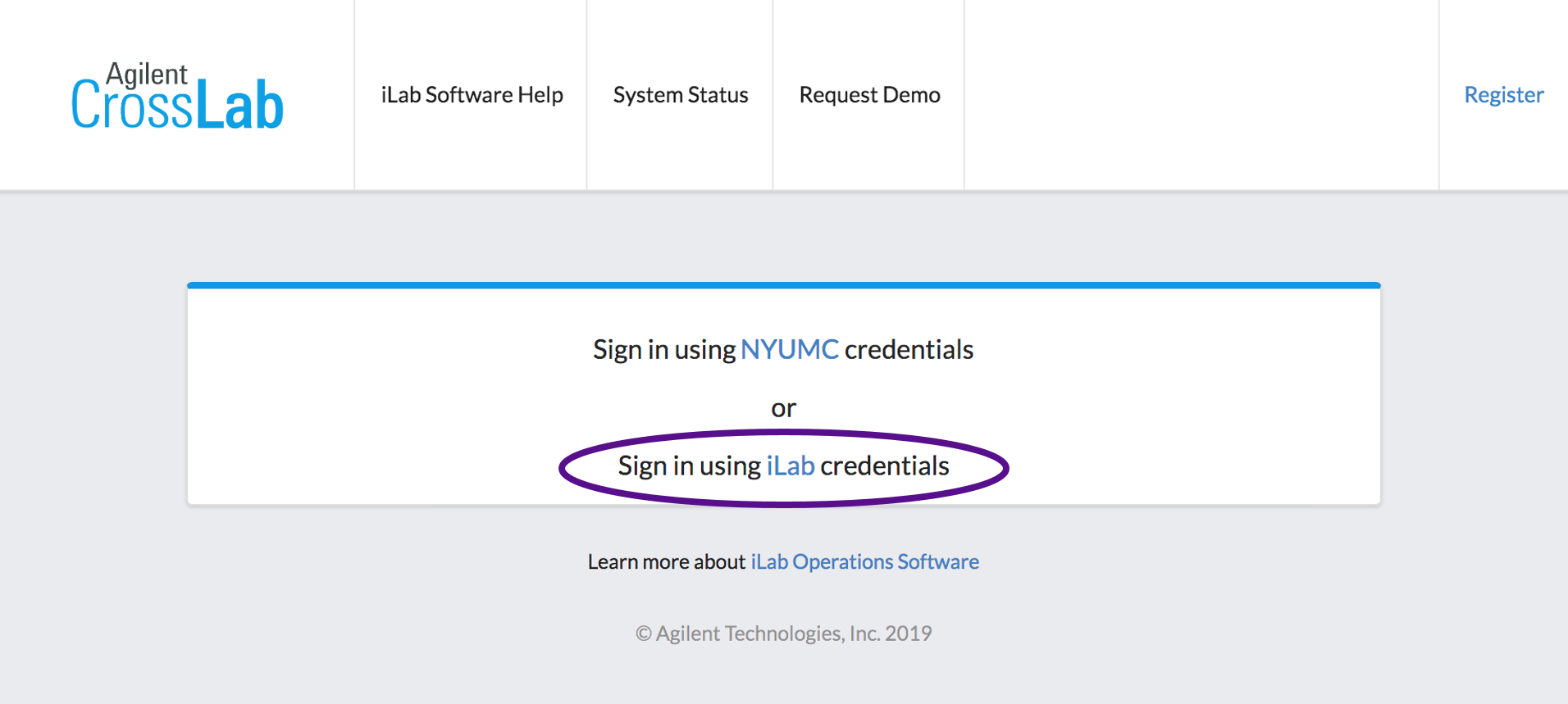 Instructions for accessing iLab College of Dentistry