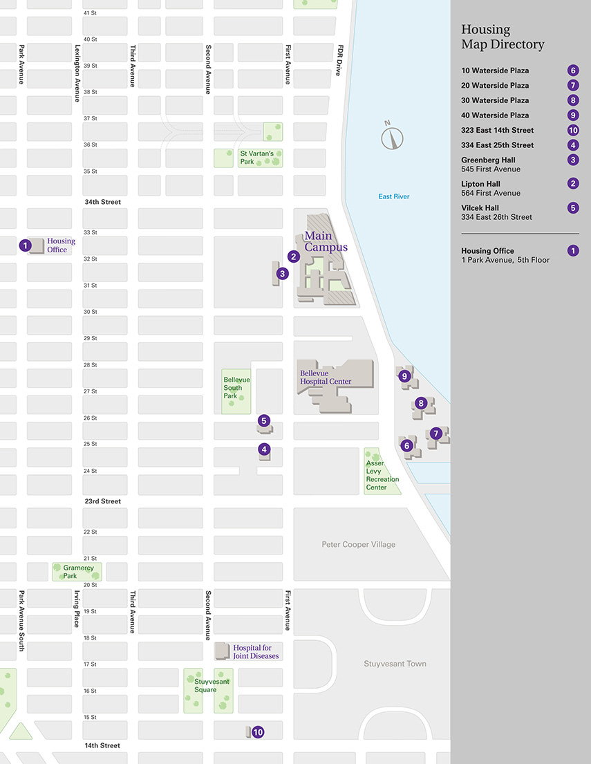 Nyu School Of Medicine Housing Map Directory 