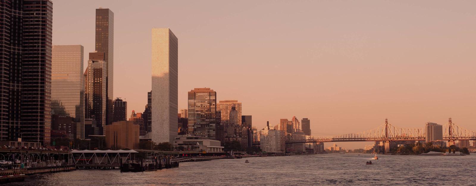 View of New York City from River