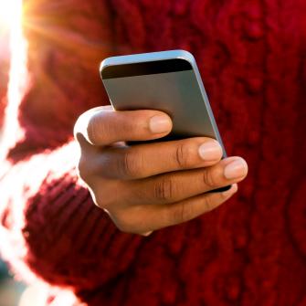 Hand Holding a Smartphone